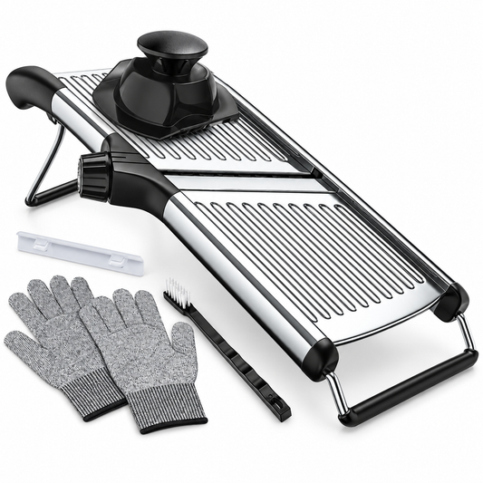 🥒 Adjustable Mandoline | Stainless Steel | Kitchen Gift | Sleek Precision