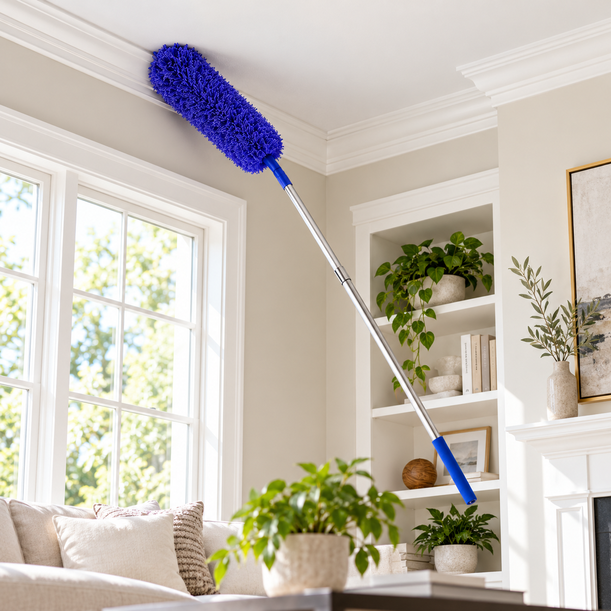 🧹 Telescopic Duster | Microfiber Ceiling Care | Homeowners’ Blue Essential