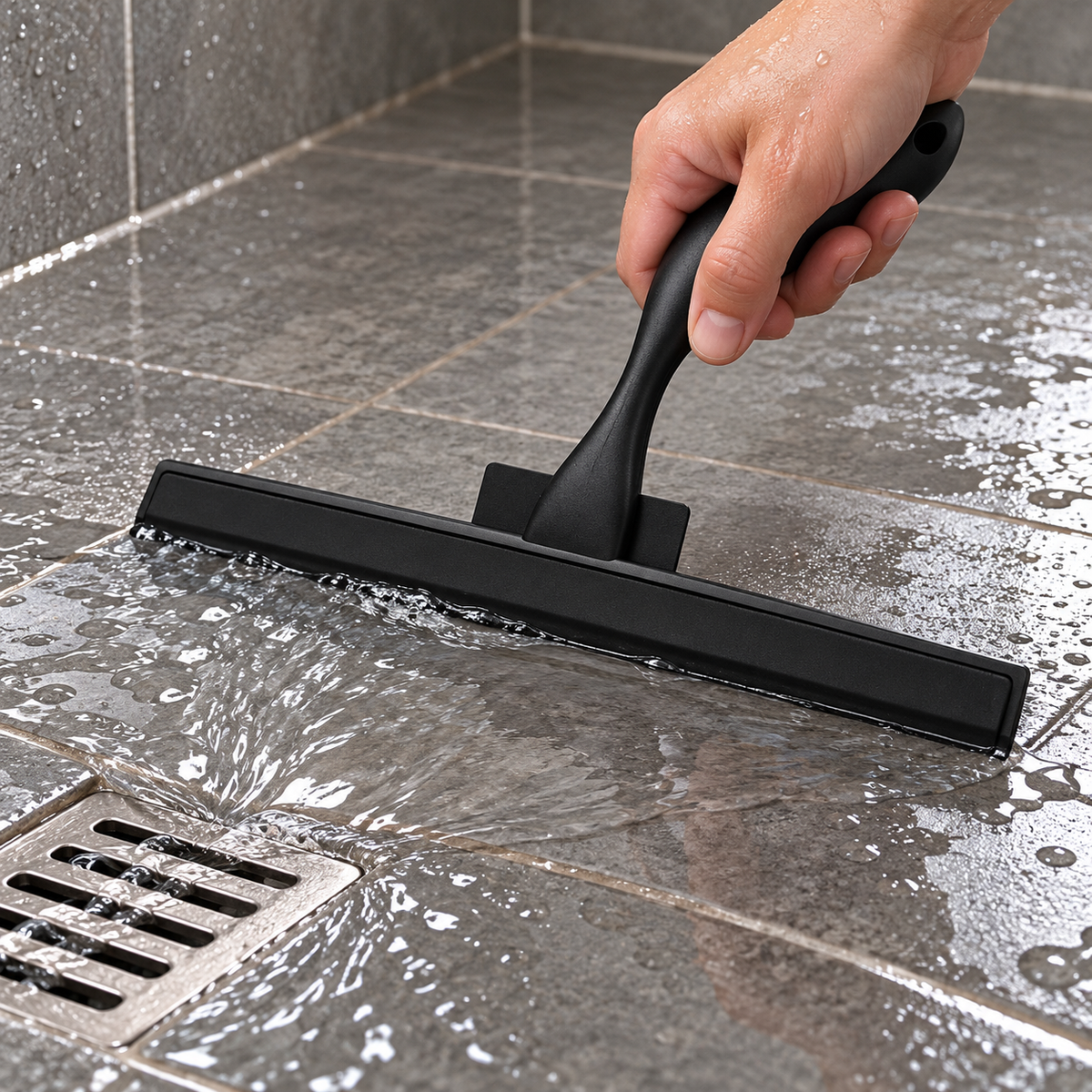 🧽 Multipurpose Squeegee | Rubber | Bathrooms | Homeowners | Modern Black Design