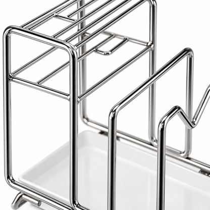 🔪 Organizer | Stainless Steel Countertop | Housewarming Gift | Sleek Silhouette