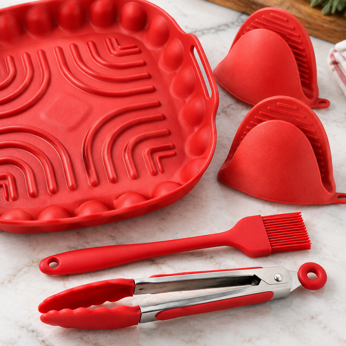 🍳 Air Fryer | Red Silicone Tools | Home Chef Favorite