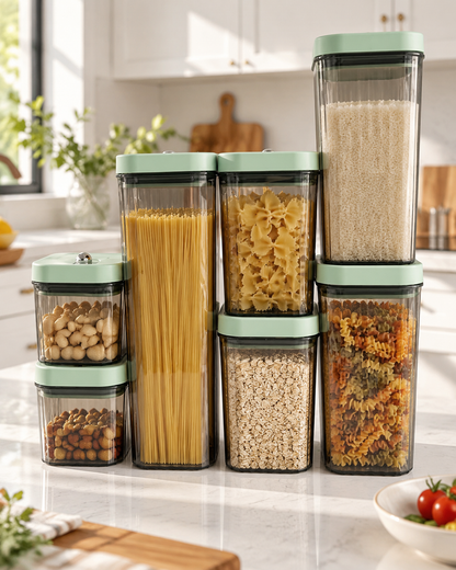 🥣 Pantry Storage | Ribbed Clear Design | Gifts for Home Cooks