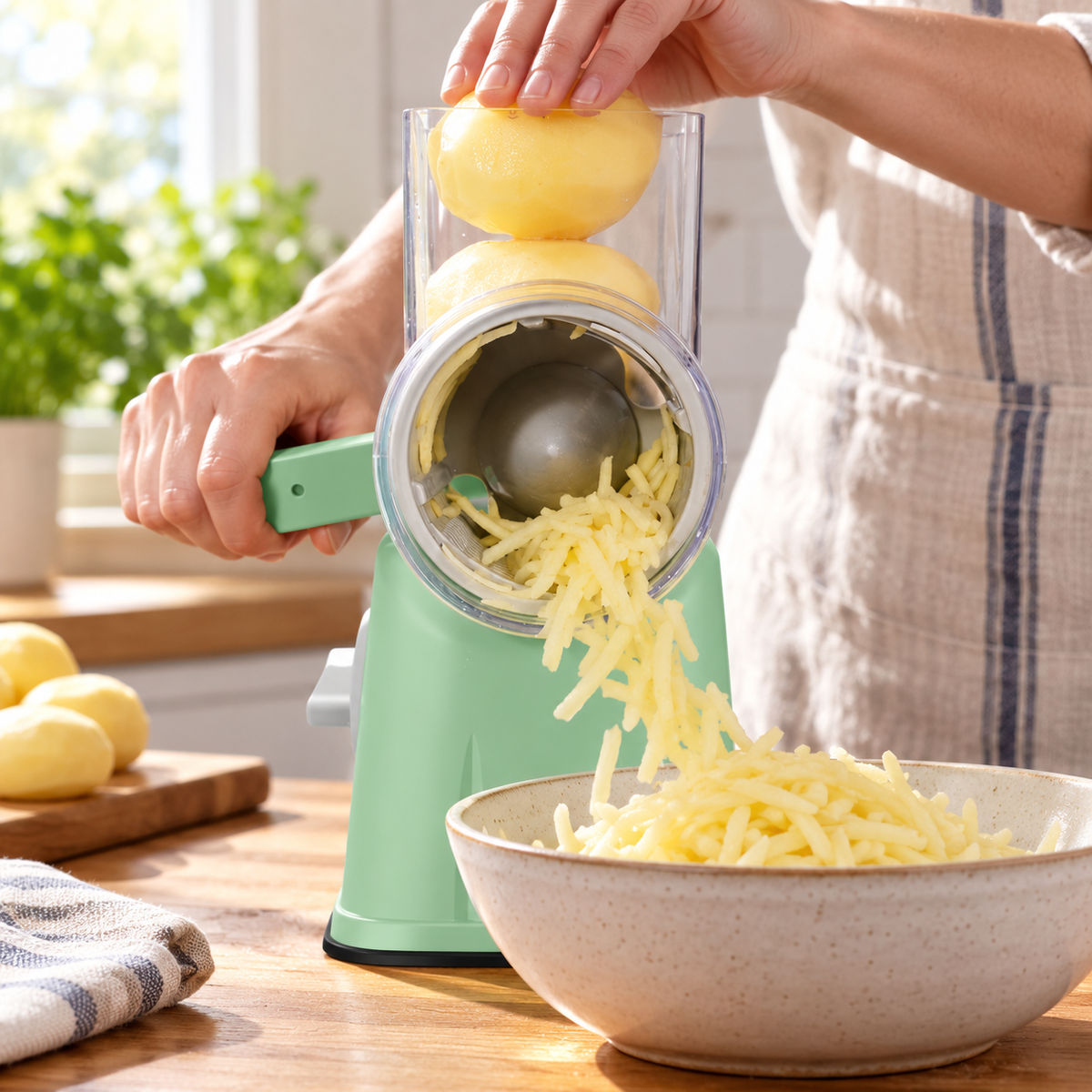 🥕 Veggie Chopper | Metal Drum Kitchen Prep | Home Cook Gift