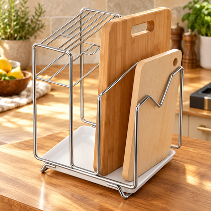 🔪 Organizer | Stainless Steel Countertop | Housewarming Gift | Sleek Silhouette
