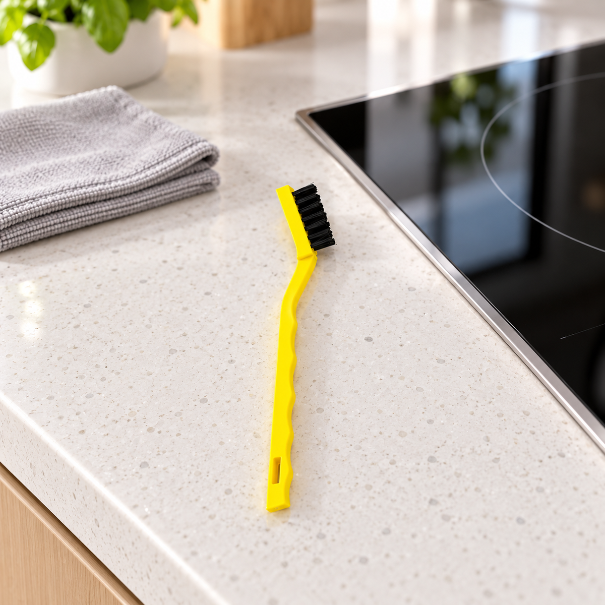 🧽 Cooktop-Cleaning | Nylon Brush for Kitchens | Housewarming Gift, Precision