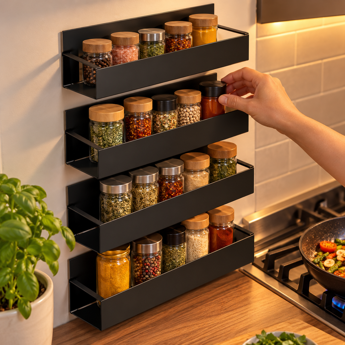 🌀 Spice Rack | Metal Kitchen | Host Gift | Rotating Elegance