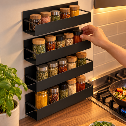 🌀 Spice Rack | Metal Kitchen | Host Gift | Rotating Elegance