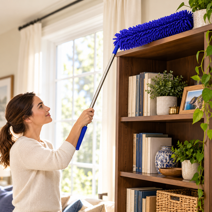 🧹 Telescopic Duster | Microfiber Ceiling Care | Homeowners’ Blue Essential