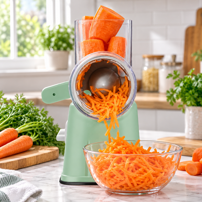 🥕 Veggie Chopper | Metal Drum Kitchen Prep | Home Cook Gift