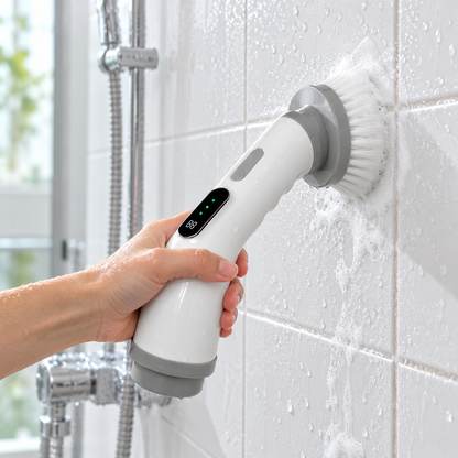 🧽 Cordless Scrubber | Plastic Body for Bathrooms | Housewarming Shine