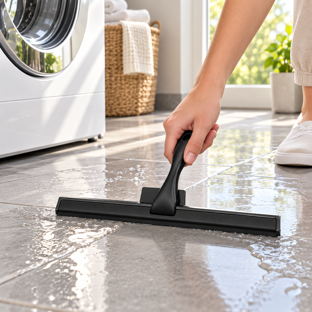 🧽 Multipurpose Squeegee | Rubber | Bathrooms | Homeowners | Modern Black Design