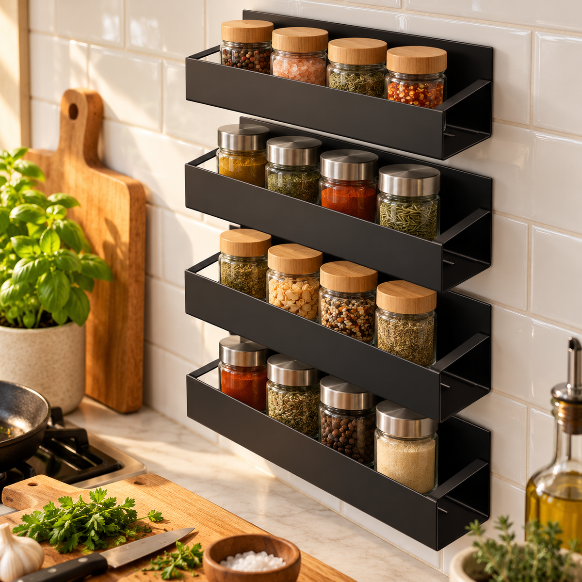 🌀 Spice Rack | Metal Kitchen | Host Gift | Rotating Elegance