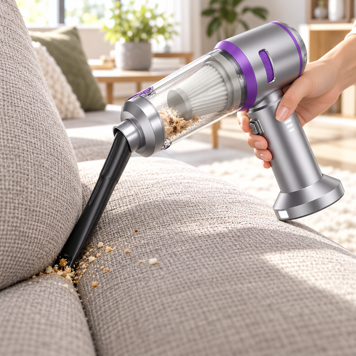🌀 Cordless Vacuum | Silver Home Cleaning | Housewarming Gift Elegance