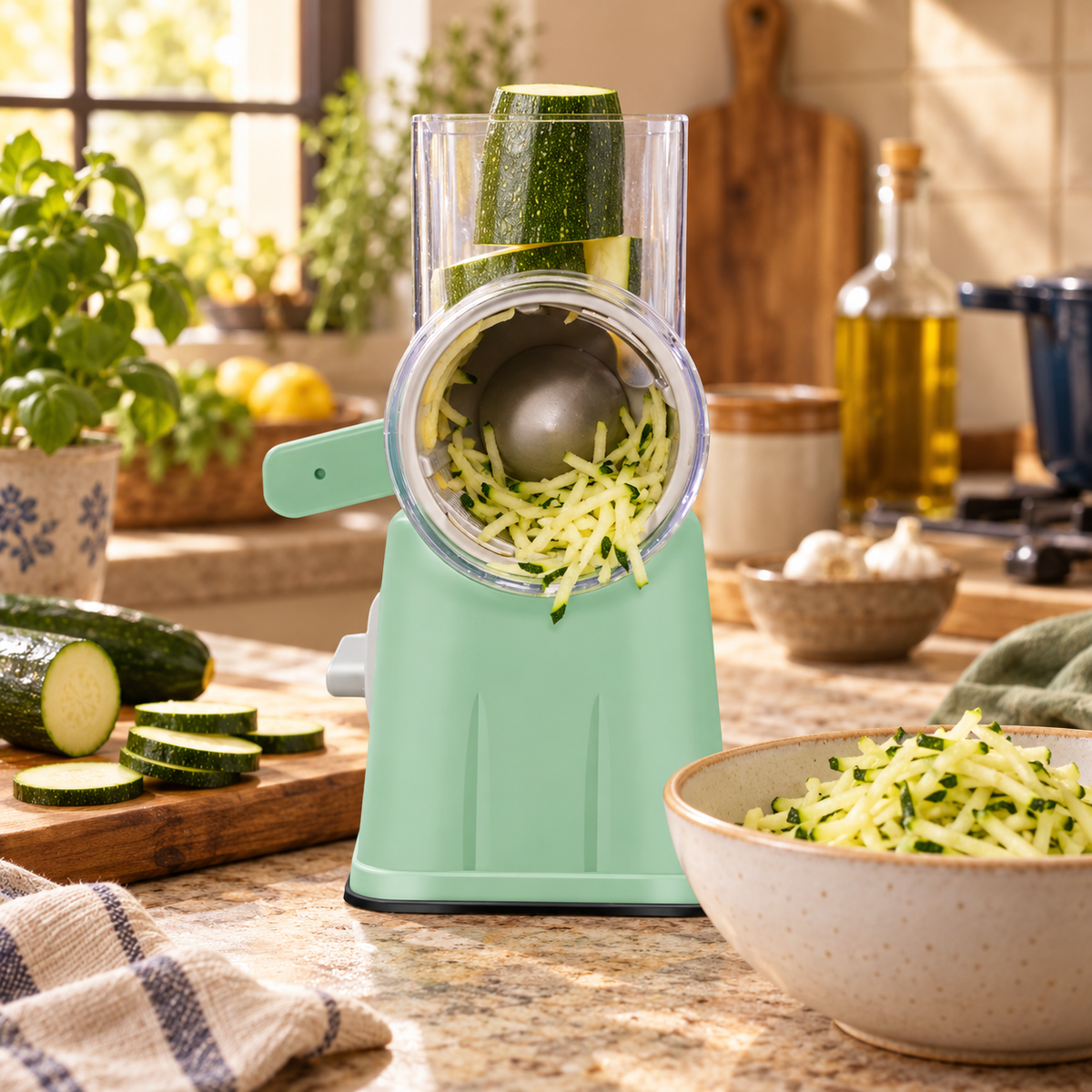 🥕 Veggie Chopper | Metal Drum Kitchen Prep | Home Cook Gift