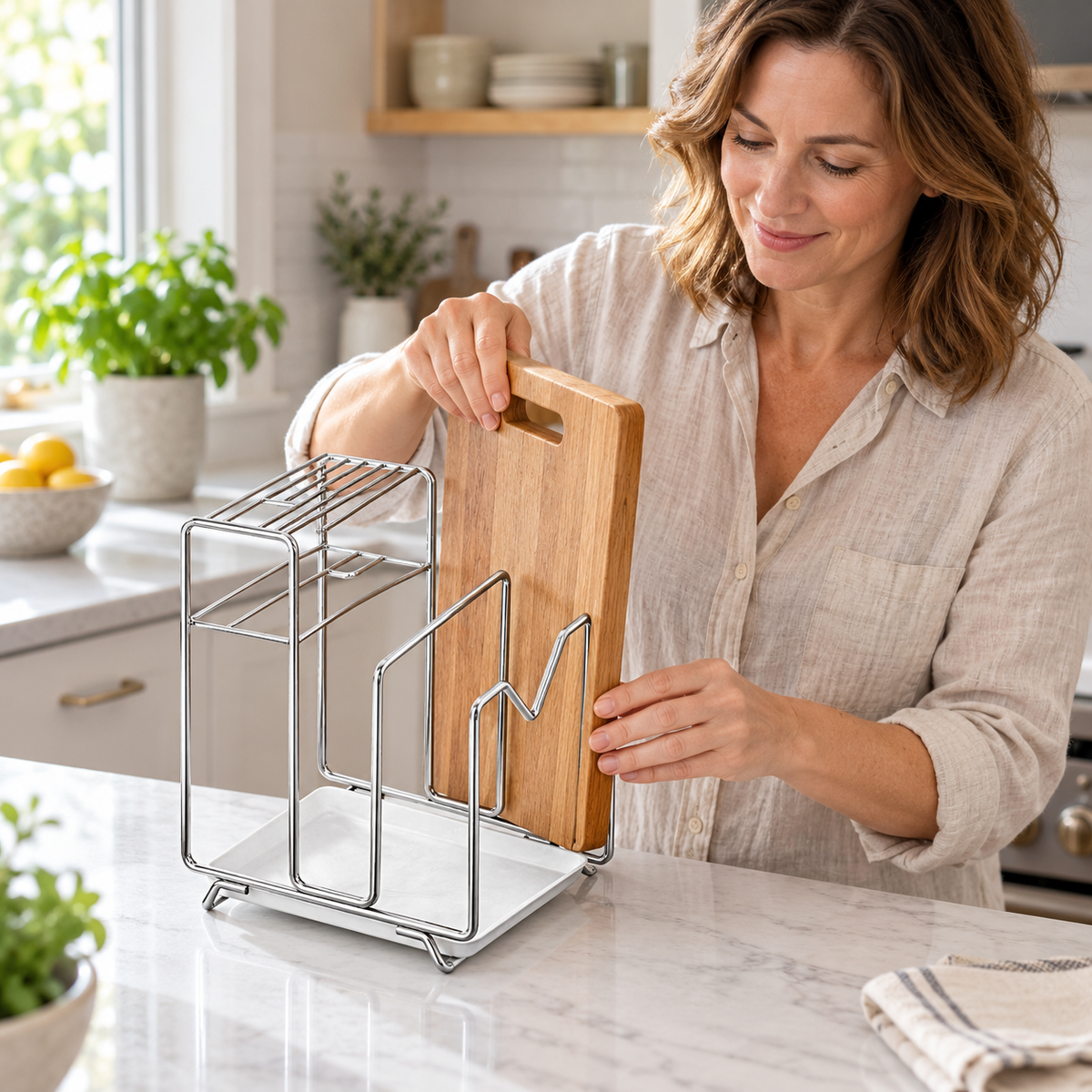 🔪 Organizer | Stainless Steel Countertop | Housewarming Gift | Sleek Silhouette