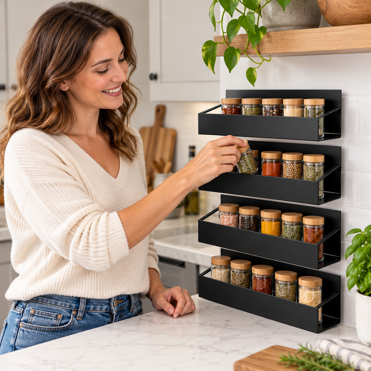 🌀 Spice Rack | Metal Kitchen | Host Gift | Rotating Elegance