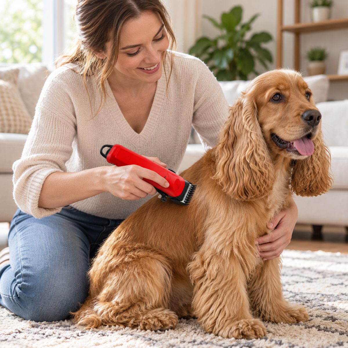 🐾 Pet Clippers | Steel Blades | Home Grooming | Owners | Red Finish