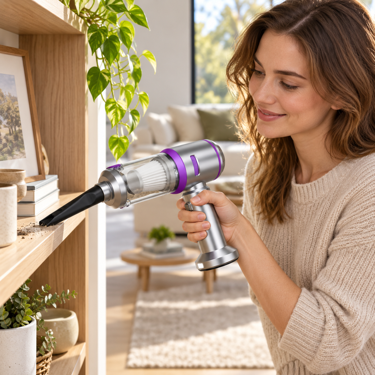 🌀 Cordless Vacuum | Silver Home Cleaning | Housewarming Gift Elegance