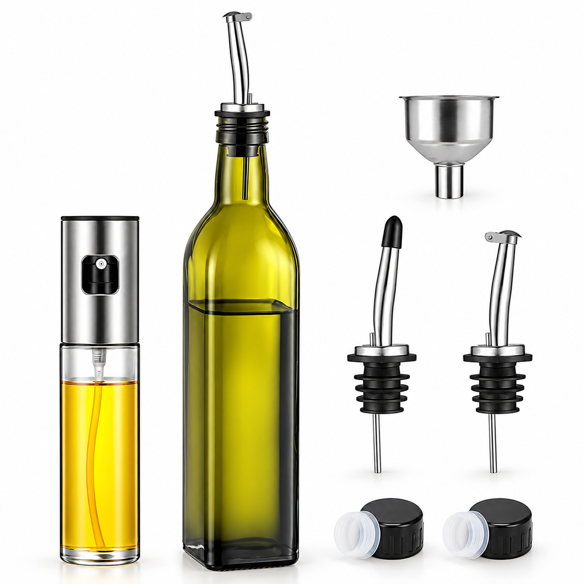 🫒 Oil Sprayer | Glass & Steel | Sleek Home-Cook Gift Essential