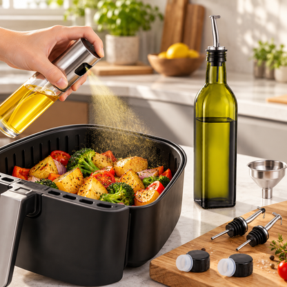 🫒 Oil Sprayer | Glass & Steel | Sleek Home-Cook Gift Essential