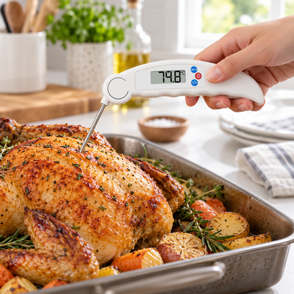 🌡️ Digital Thermometer | Stainless Steel Kitchen Tool | Fast-Read Gift