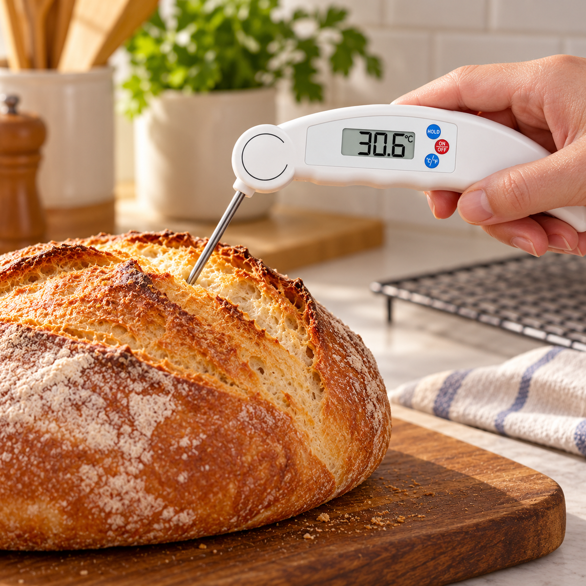 🌡️ Digital Thermometer | Stainless Steel Kitchen Tool | Fast-Read Gift